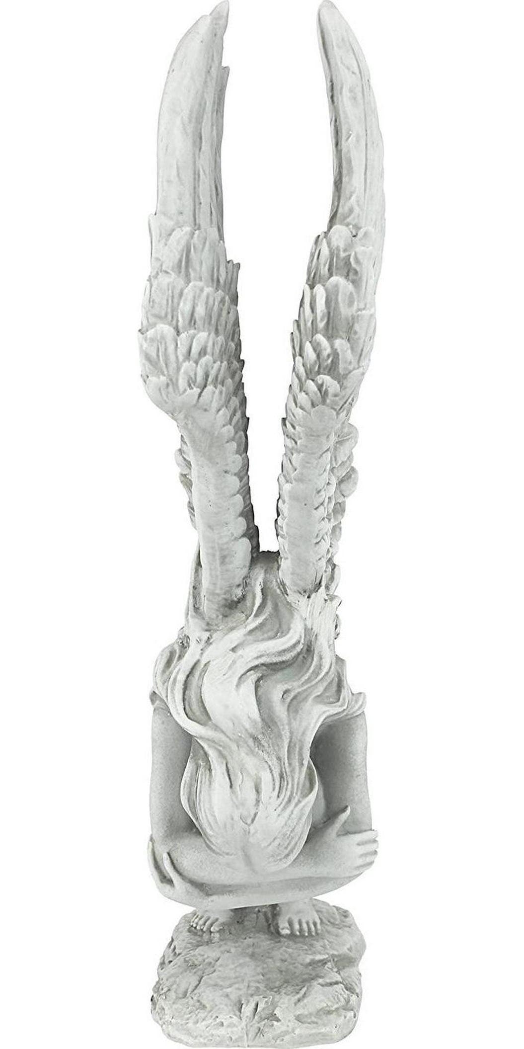 Design toscano remembrance and redemption angel religious garden statue, medium 38 cm, polyresin, antique stone