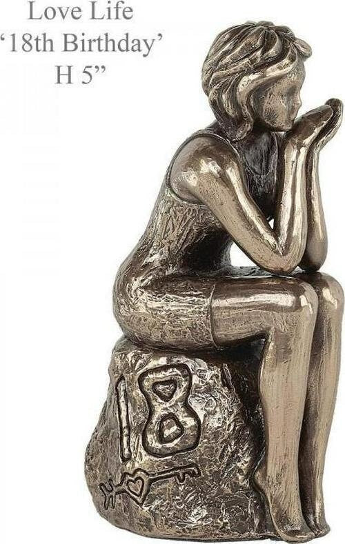 18th birthday bronze figurine, home decor, gift for girl