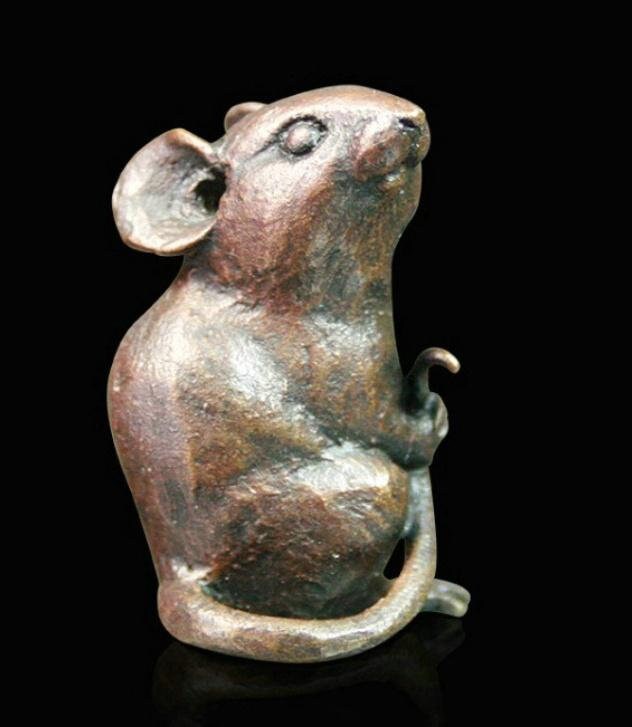 Mouse small bronze figurine (limited edition) michael simpson