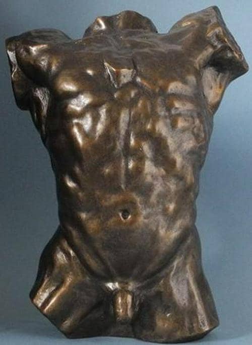 Torso bronze figurine (rodin) home decor