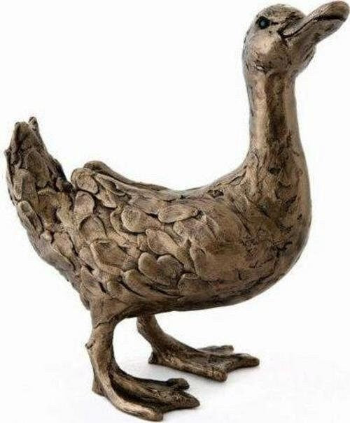 Dilly the duck bronze figurine 18 cm bird sculpture home decor