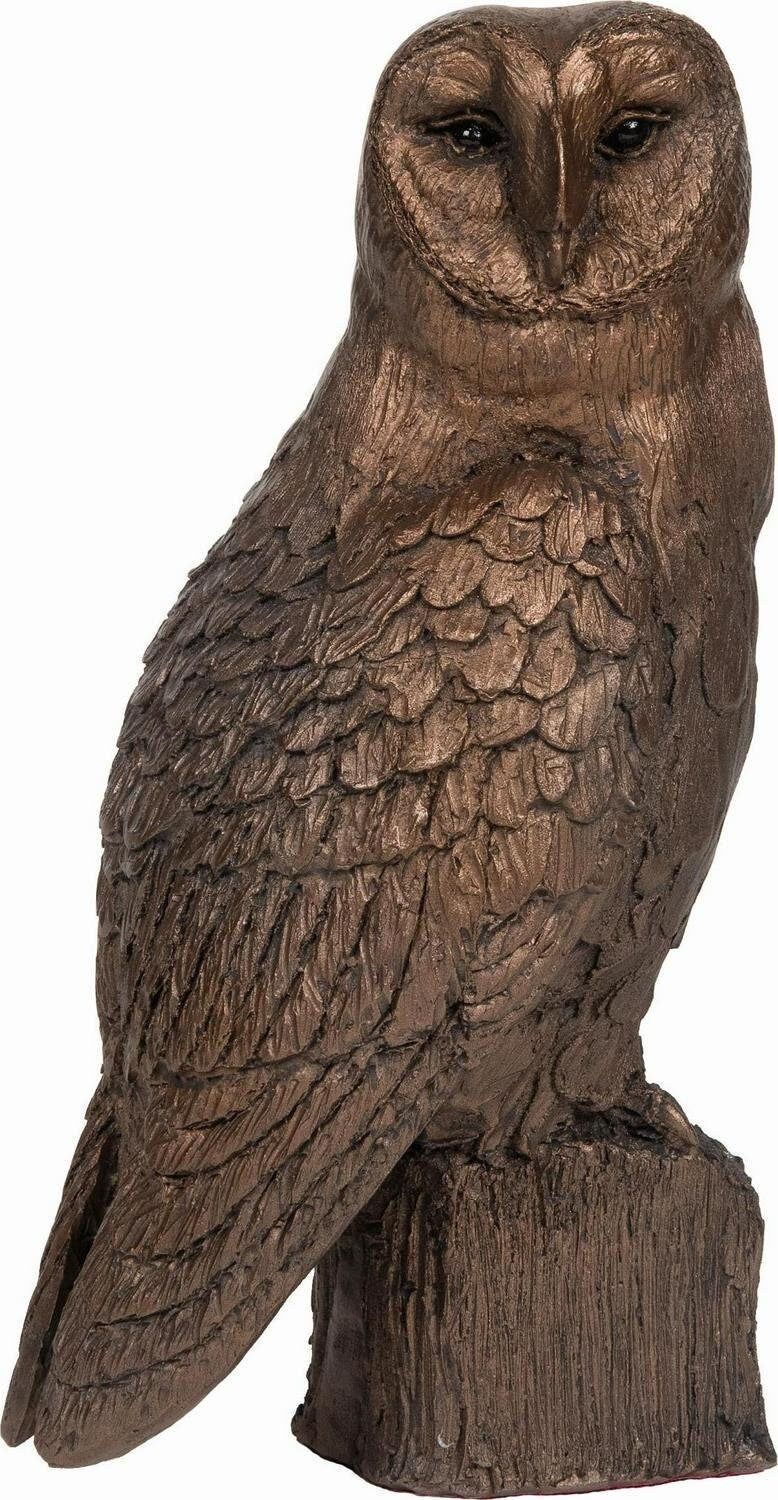 Barn owl bronze sculpture (harriet dunn) bird figurine home decor