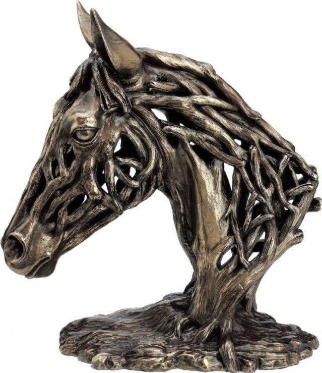Endurance horse head contemporary bronze figurine large 35 cm animal sculpture home decor