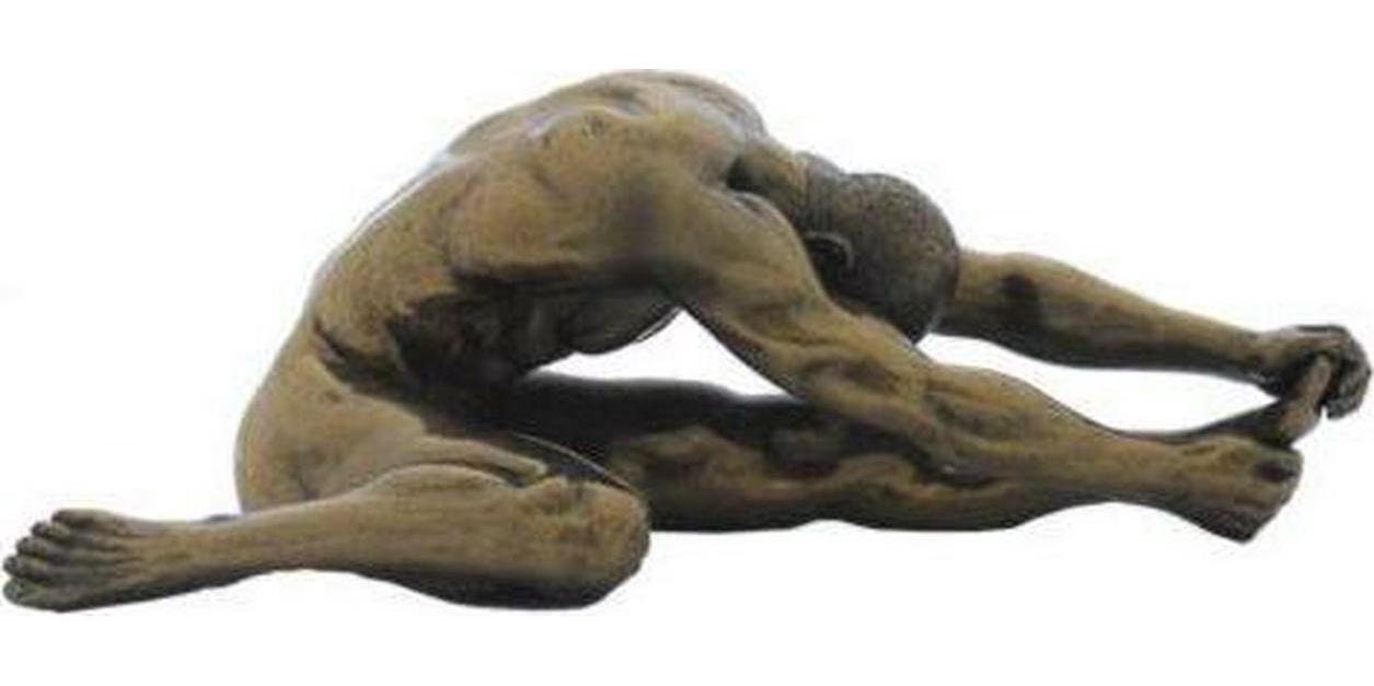 Stretching nude male figurine, home decor