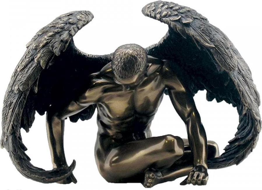 Angel strength bronze figurine, home decor, anniversary gift