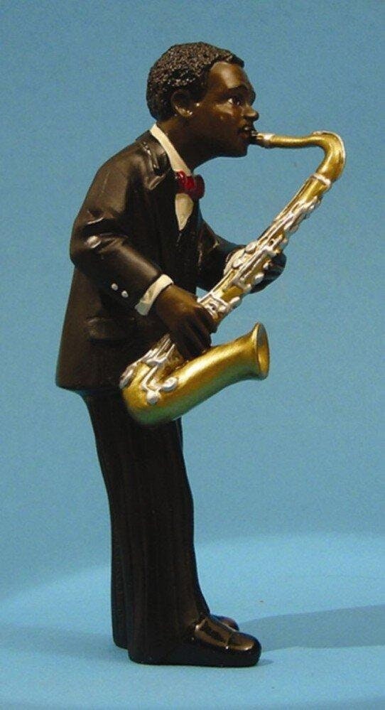 Saxophone low all that jazz figurine musician sculpture home decor