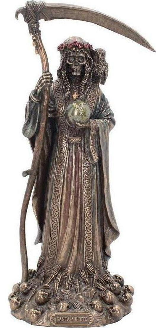 Santa muerte bronze figurine 29 cm anniversary gift home decor