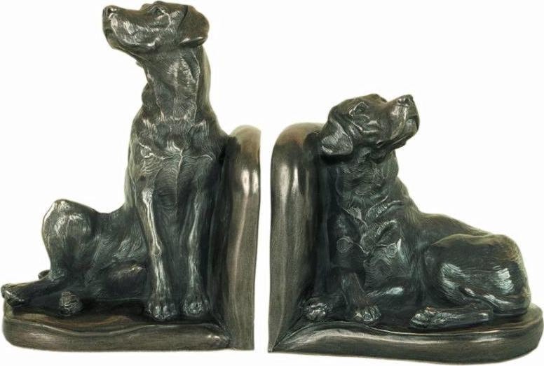 Labrador bookend sculptures bronze sculpture home decor dog ornament