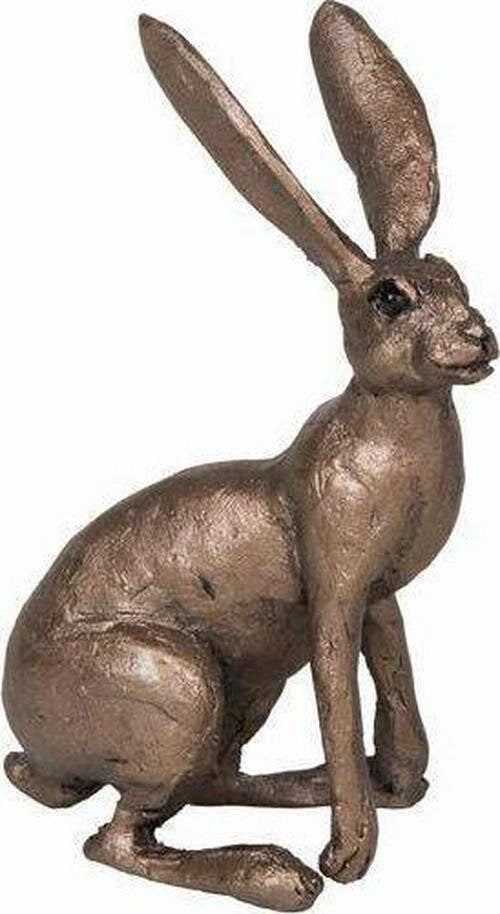 Jan hare alert bronze figurine small (thomas meadows) frith minima animal sculpture home decor