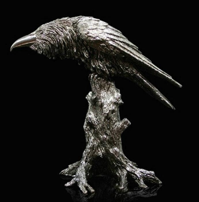 Raven Designer Sculpture 22 Cm Paul Szeiler bird ornament home decor