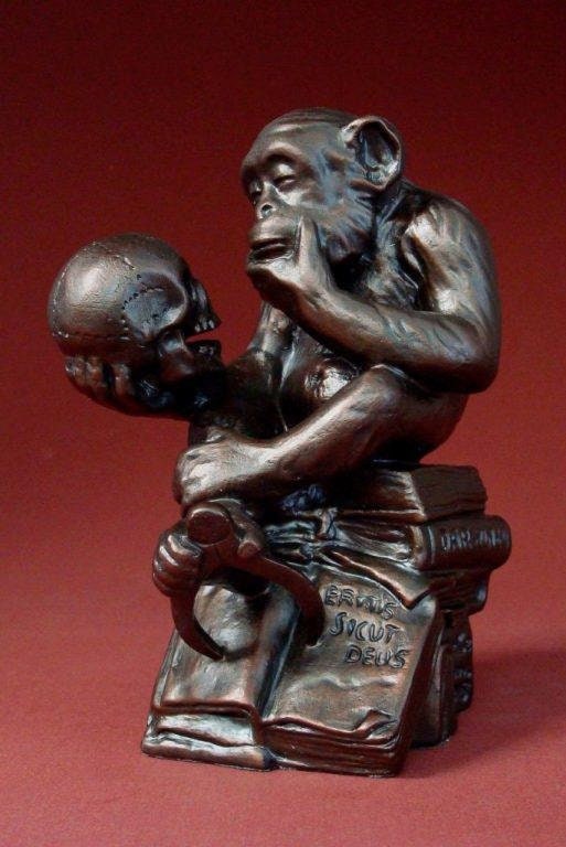 The darwin monkey figurine rheinhold animal sculpture home decor