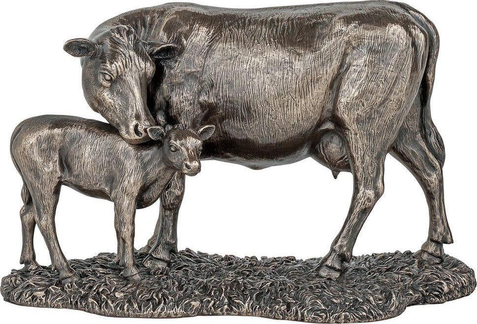 Cow and calf bronze large sculpture animal sculpture home decor