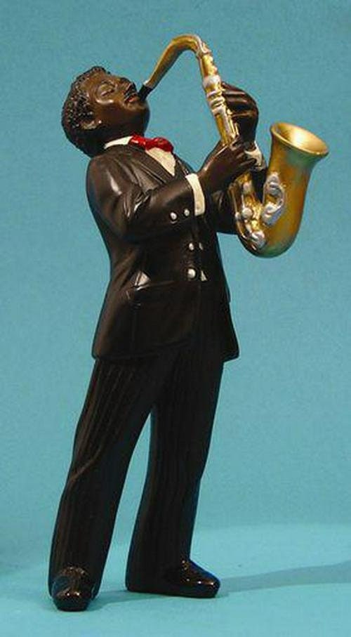 Sax player all that jazz figurine musician sculpture home decor