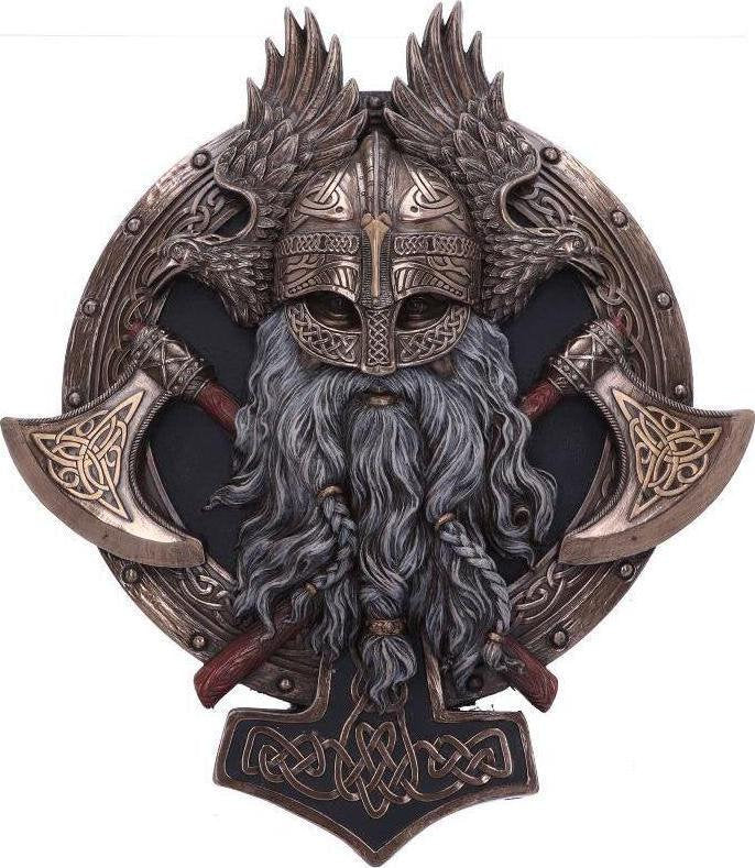 For valhalla viking bronze wall plaque anniversary gift home decor