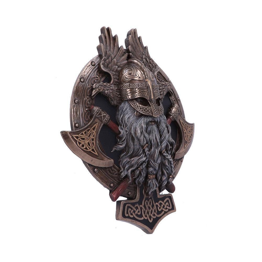 For valhalla viking bronze wall plaque anniversary gift home decor