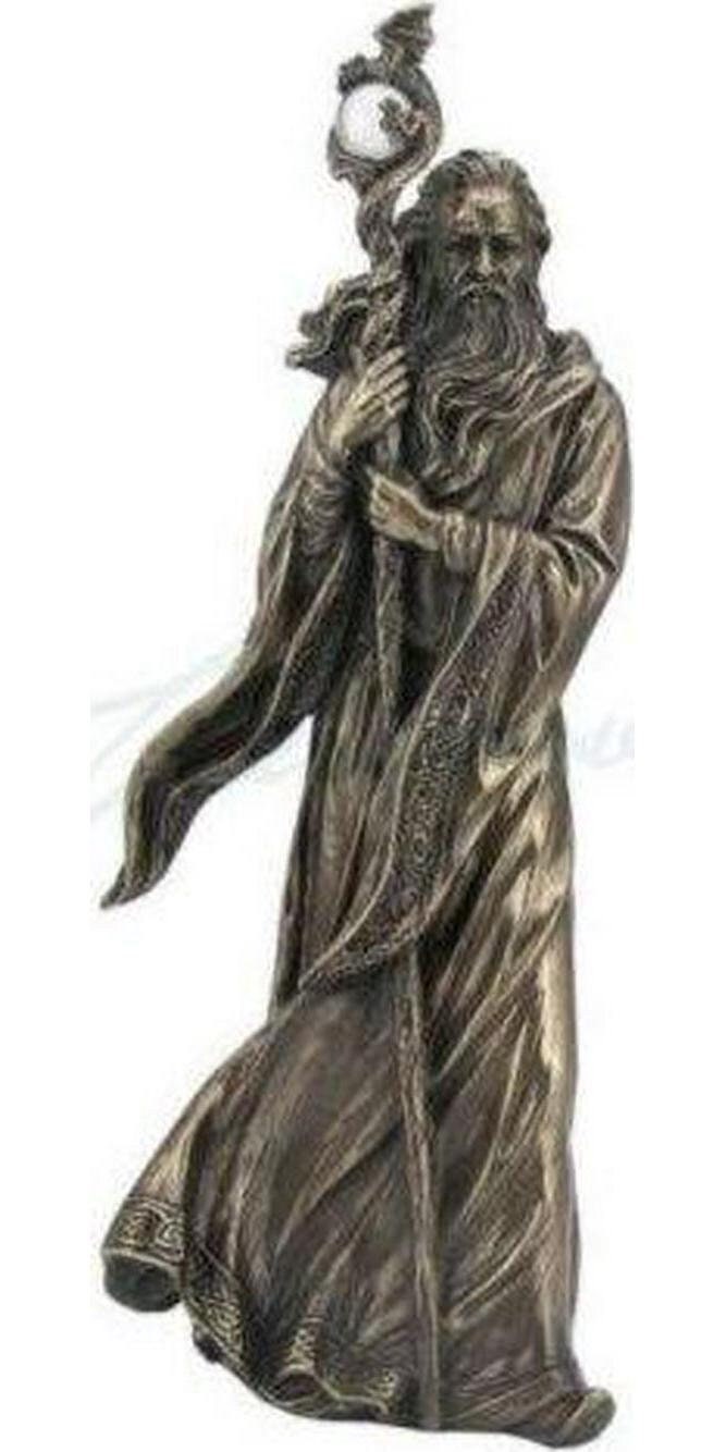 Merlin bronze figurine anniversary gift home decor
