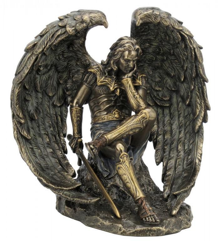 Lucifer fallen angel bronze figurine anniversary gift home decor