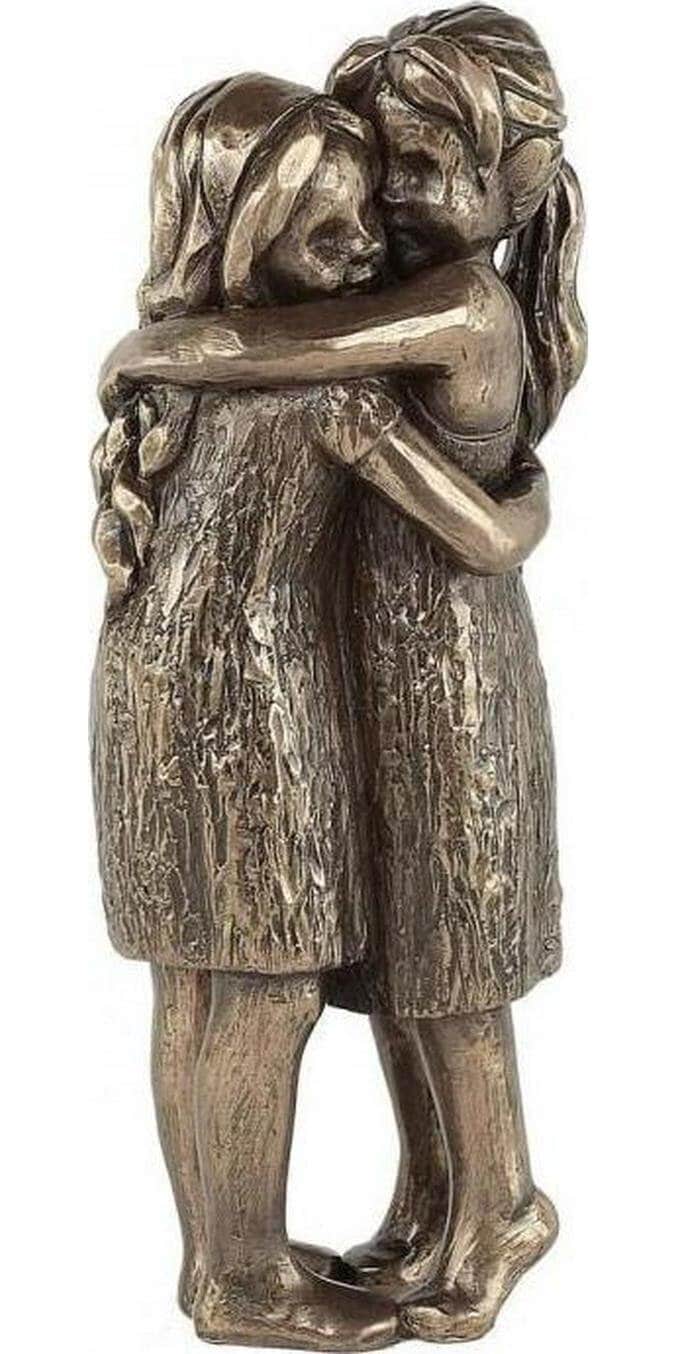 Friendship forever bronze figurine children sculpture design room gift