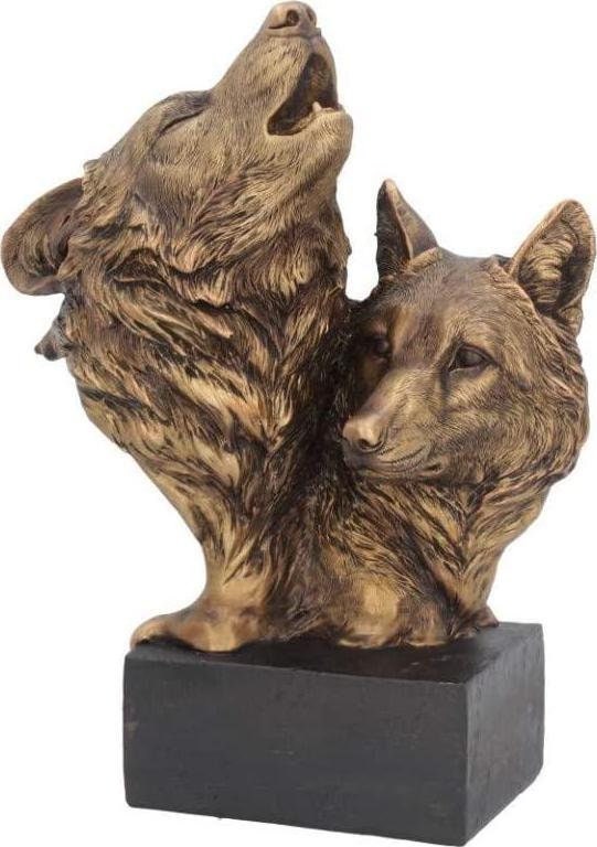 Nemesis now song of the wild wolf bust 23cm bronze, resin