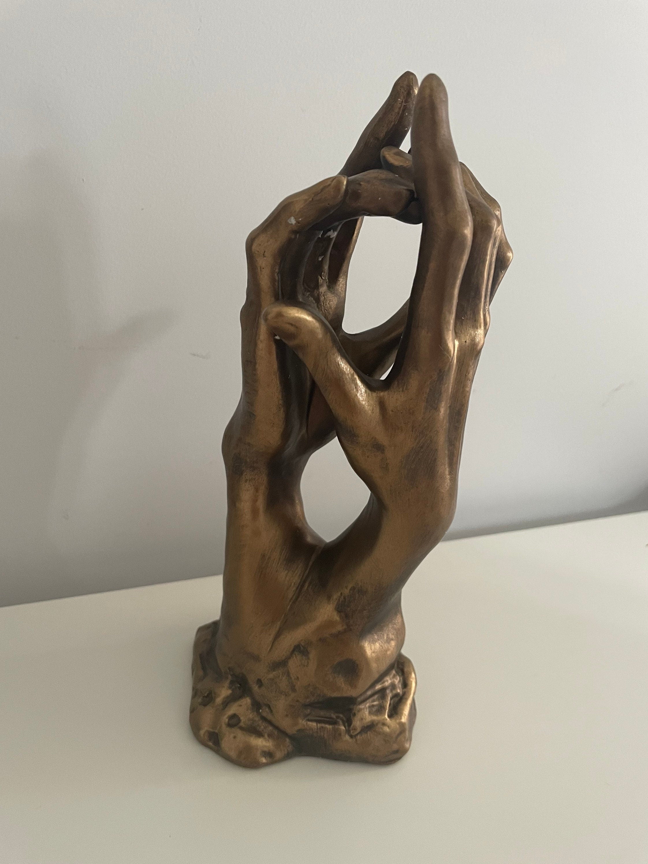 Thorne antiques and collectables le secret - bronze hands sculpture inspired by rodin