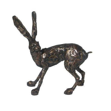 Hare On Four Legs - Paul Jenkins (Frith Cold Cast Bronze Sculpture) animal figurine home decor anniversary gift