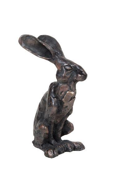 Sitting up Hare (mini) - Paul Jenkins (Frith Cold Cast Bronze Sculpture) animal figurine home decor anniversary gift