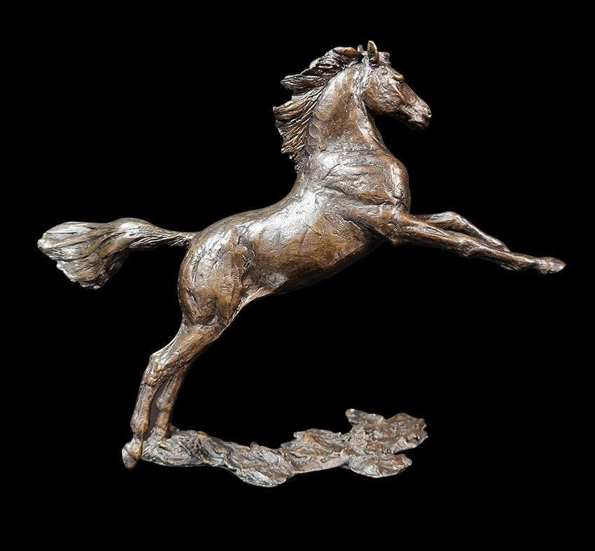 Free spirit solid bronze horse figurine (limited edition) michael simpson home decor wedding gift