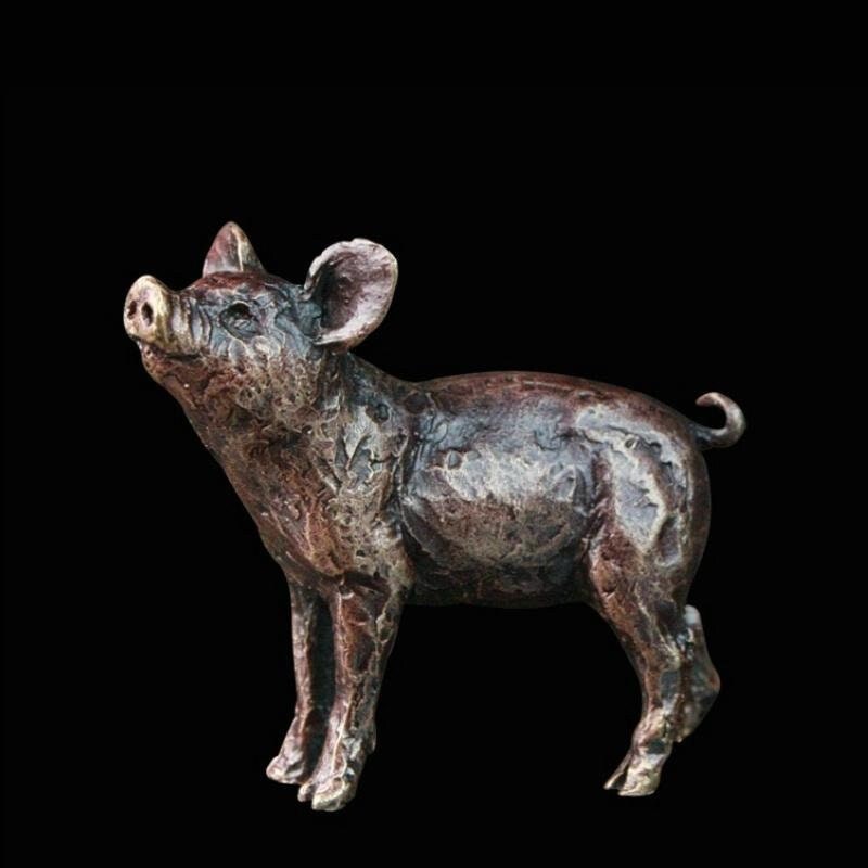 Pig figurine - Butler & Peach (Solid Bronze Sculpture) home decor freindship gift