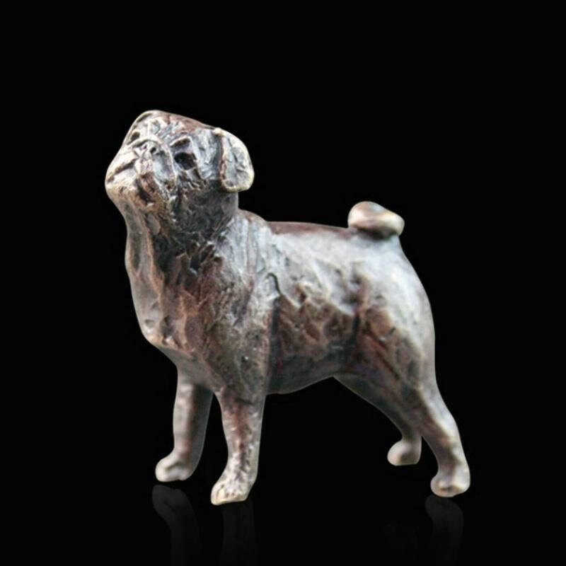 Pug - Butler & Peach (Solid Bronze Sculpture) dog figurine home decor dog lover gift