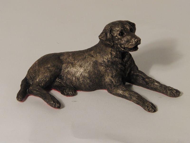 Edward Labrador Lying - Mitko Kavrikov (Frith Cold Cast Bronze Sculpture) dog figurine home decor anniversary gift