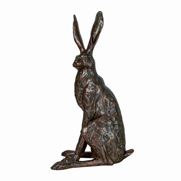Sitting hare large - Paul Jenkins (Frith Cold Cast Bronze Sculpture) home decor animal figurine anniversary gift