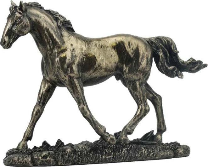 Trotting horse bronze figurine 20 cm home decor anniversary gift