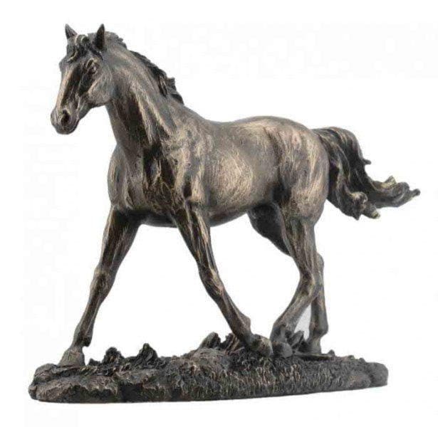 Trotting horse bronze figurine 20 cm home decor anniversary gift