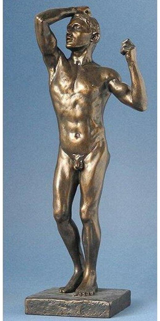 The age of bronze nude male statue rodin, office decor