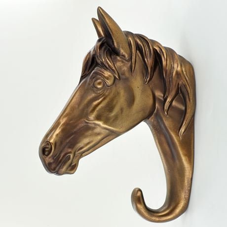 Horse bronze effect wall coat hook home decor birthday gift