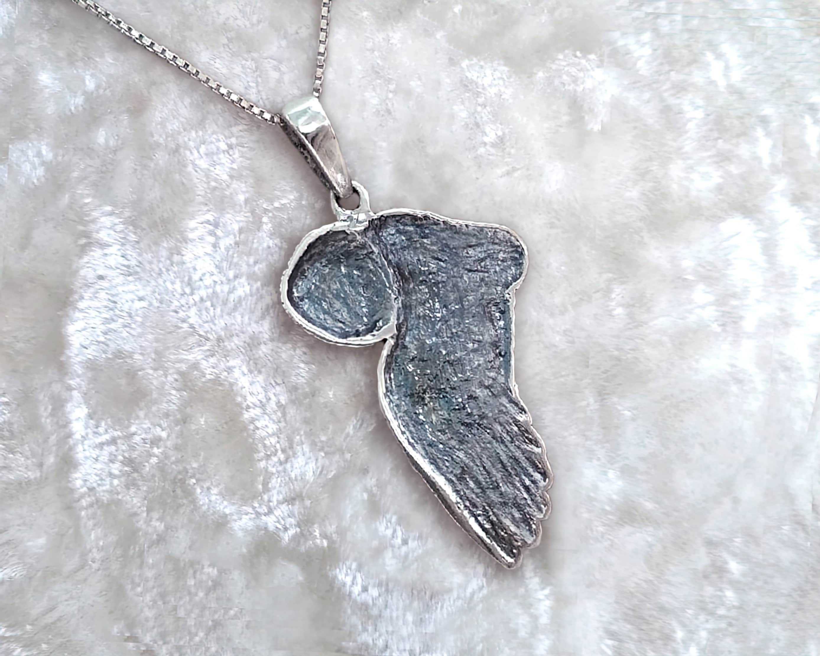 Unique Silver Owl Pendant 42 mm Silver Owl Pendant.Vintage Owl Pendant.Unisex Owl Pendant.Silver Bird Pendant.Owl.Silver Owl.
