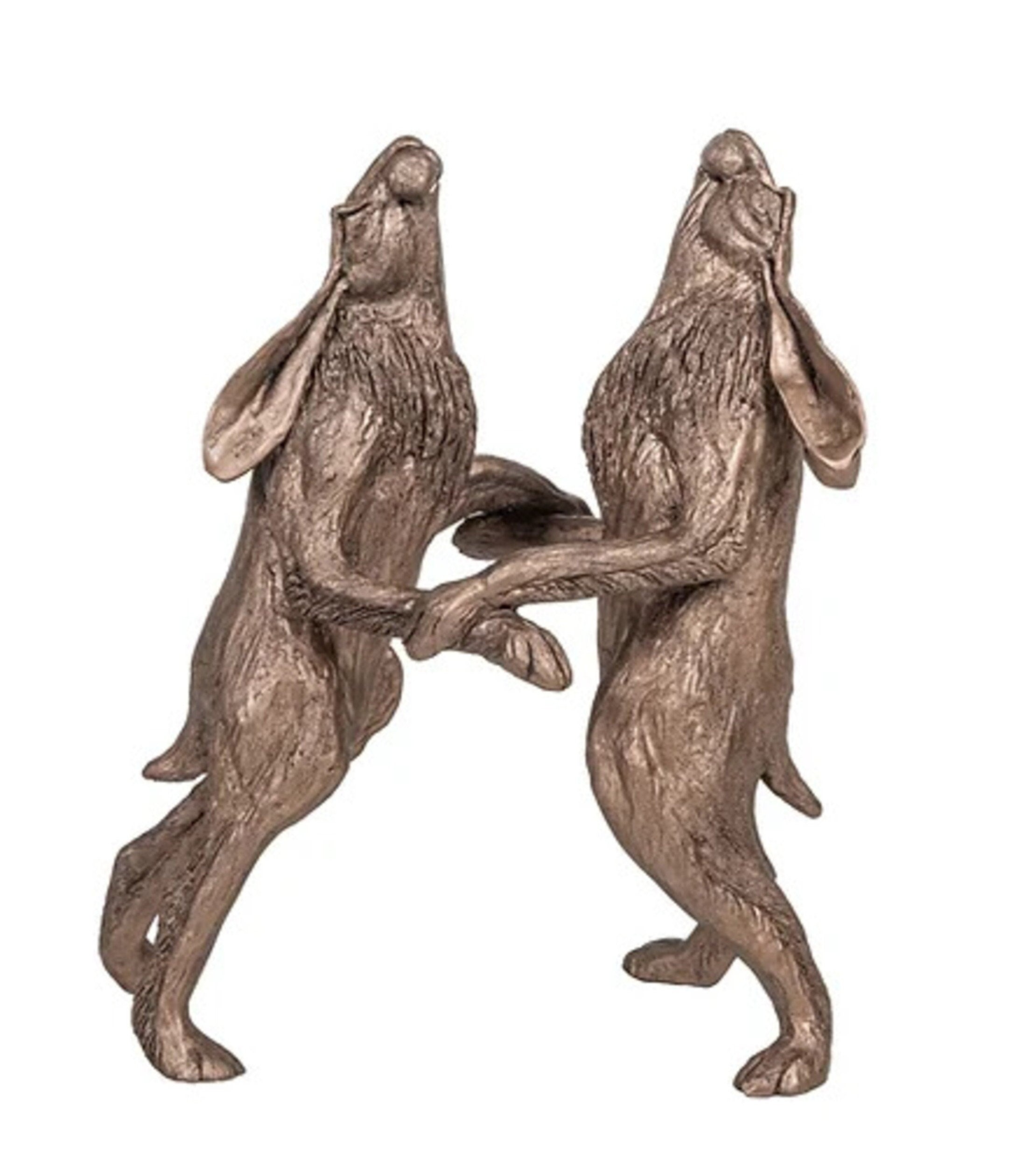 Dancing Hares Bronze Ornament Home Decor