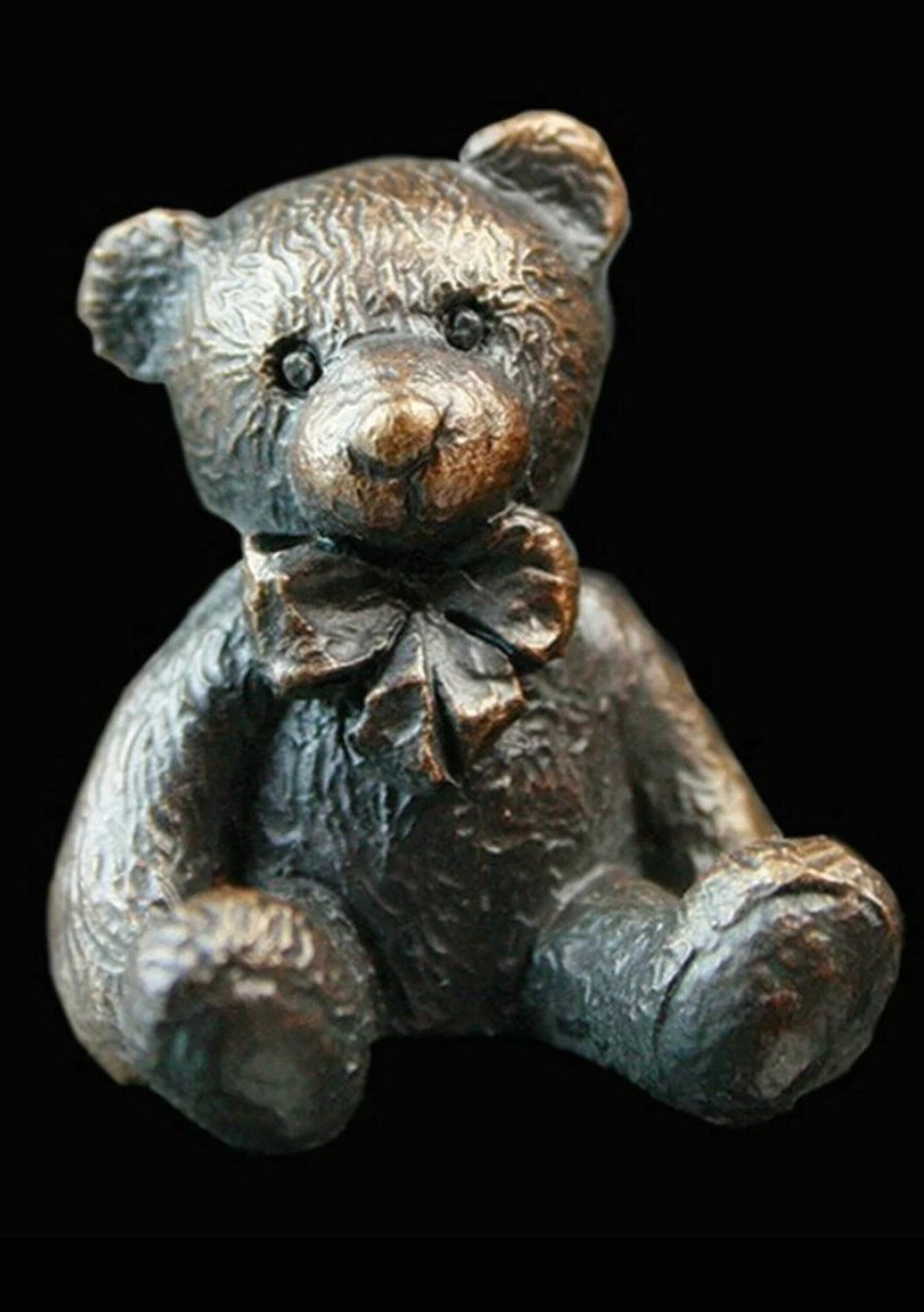 Hugo by Michael Simpson Bronze Miniature Teddy Ornament