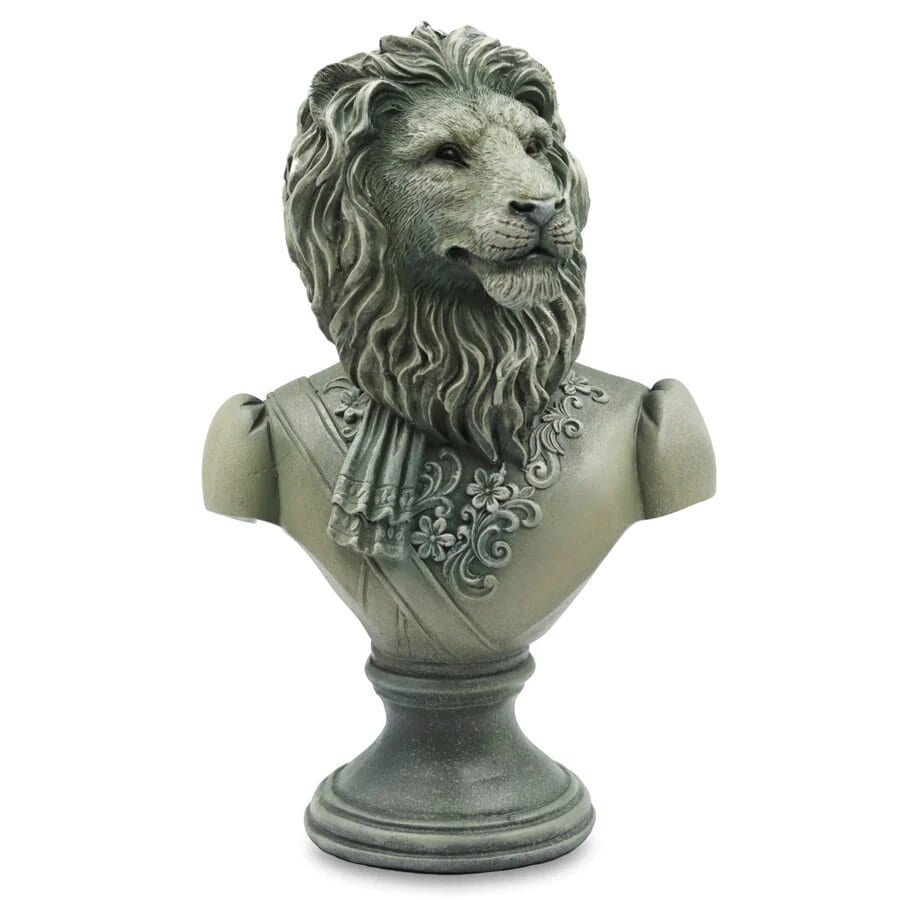Lion Bust sculpture, shelf decor, anniversary gift