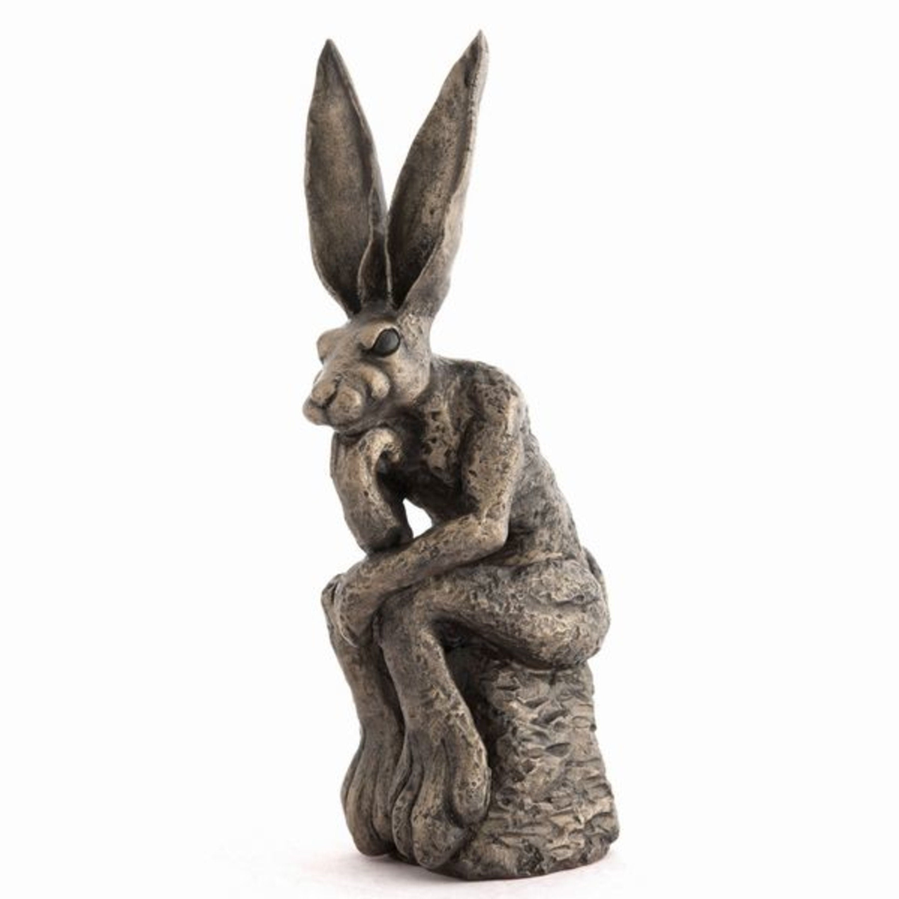 The Thinker Hare Sculpture (Old Masters) Bronze Ornament Home Decor Birthday Gift