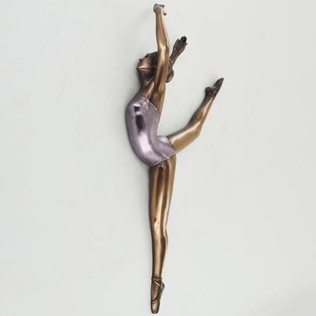 Ballerina Coloured Cold Cast Bronze Wall Plaque by Beauchamp Bronze Wall decor Home