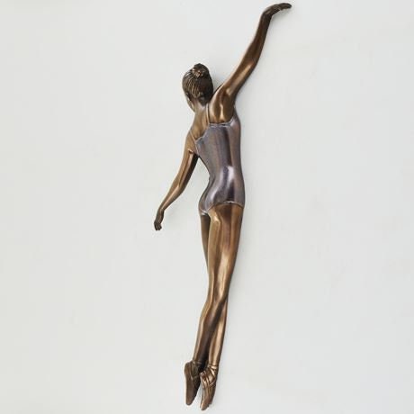 Ballerina Coloured Cold Cast Bronze Wall Plaque by Beauchamp Bronze Wall decor Home