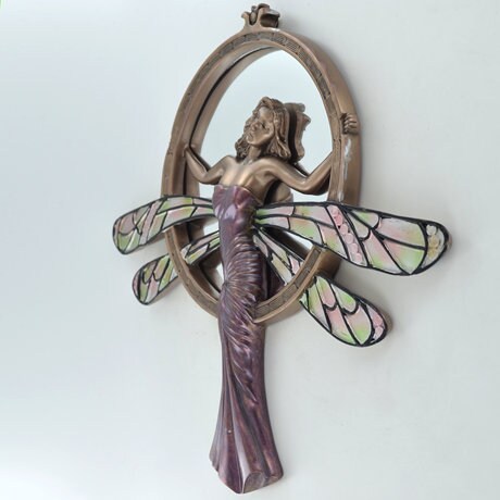 Lady Dragonfly Wall Plaque Fairy Garden and Home Decor