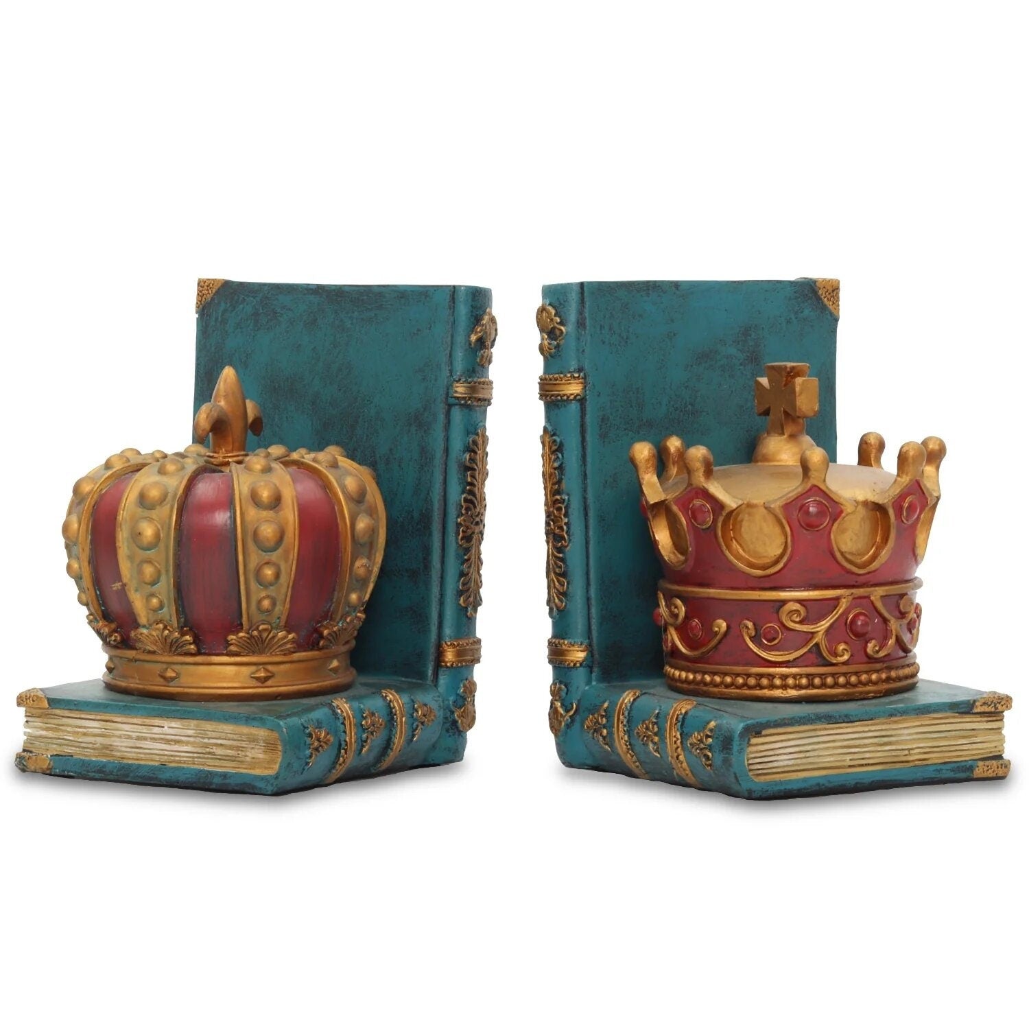 Crown Bookends shelf decor birthday gifts