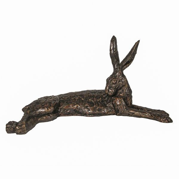 Lying Hare ornament Animal sculpture Shelf decor Anniversary gift