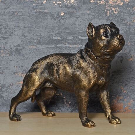 Pit bull terrier Bronze effect sculpture, shelf decor, anniversary gift