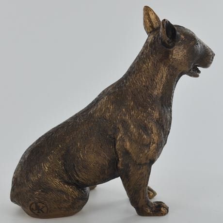 Bull Terrier Bronze effect sculpture, Shelf decor, Birthday gift
