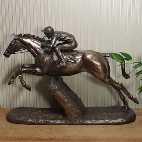 The Hurdler, Cold Cast Bronze sculpture, Shelf decor, Birthday gift