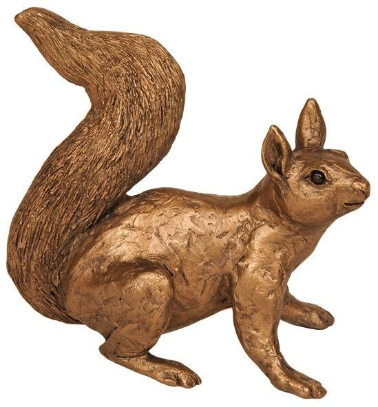 Stanley Red Squirrel sculpture Mantel decor Birthday gift