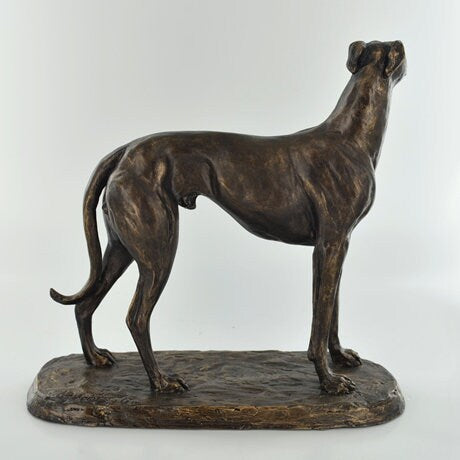 Gus Dog Bronze effect sculpture, Shelf decor, Anniversary gift